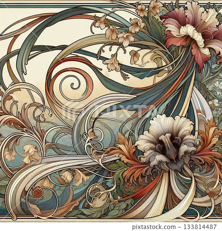 Art Nouveau Purple Bark 133814487