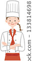 廚師餐廳女糕點師插圖 133814698