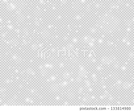 Seamless vector white snowfall light effect on transparent background. Special semitransparent overlay for winter design, wrapping paper or Christmas page fill layer Seamless vector white snowfall light effect on transparent background. Special semitransparent overlay for winter design, wrapping paper or Christmas page fill layer 133814980