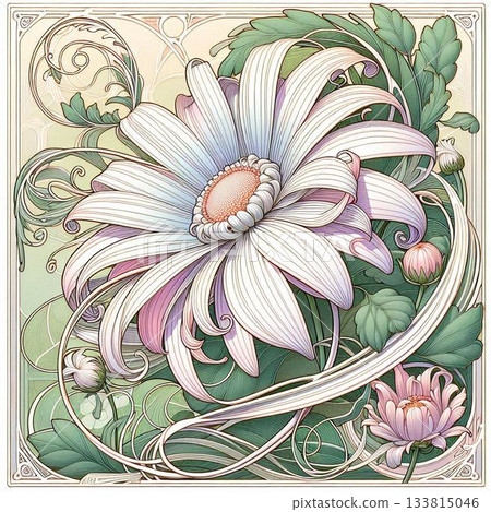 新藝術風格的雛菊 新藝術風格的雛菊 133815046