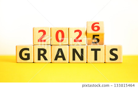 2026 Grants symbol. Concept words 2026 Grants on beautiful wooden blocks. Beautiful white and yellow paper background. Business and 2026 grants concept. Copy space. 2026 Grants symbol. Concept words 2026 Grants on beautiful wooden blocks. Beautiful white and yellow paper background. Business and 2026 grants concept. Copy space. 133815464
