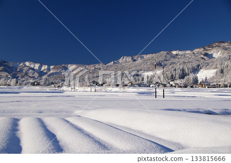 冬日清晨的南魚沼市（石內郡） 133815666