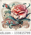 新藝術風格，康乃馨 133815799