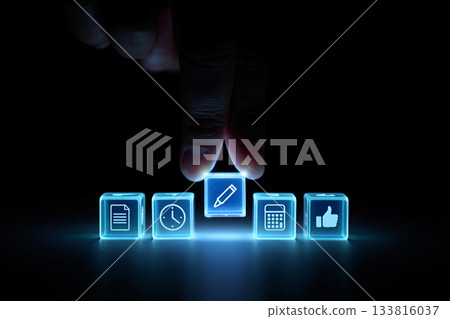 composite image of hand holding smartphone 133816037