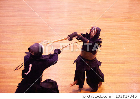 Kendo match, a martial art Kendo match, a martial art 133817349