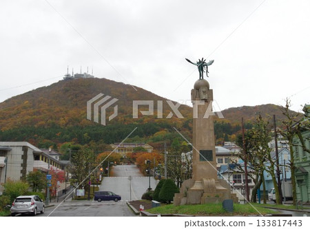 Autumn leaves on Mount Hakodate 133817443