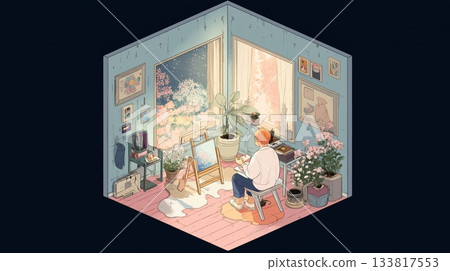 等距視角 - 欣賞水彩畫的藝術角落 133817553