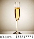 Champagne poured into a glass 133817774