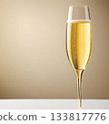 Champagne poured into a glass 133817776
