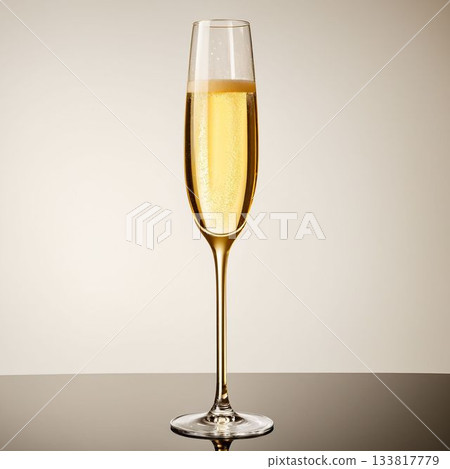 Champagne poured into a glass 133817779