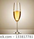Champagne poured into a glass 133817781