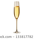 Champagne poured into a glass 133817782