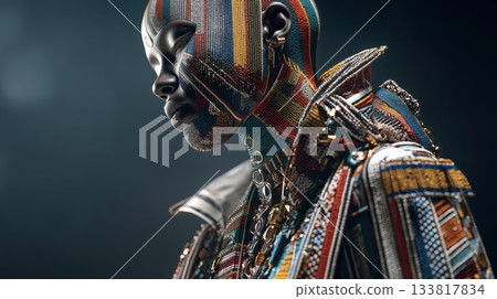 色彩鮮豔的服飾設計體現了馬賽族的珠飾工藝。 133817834