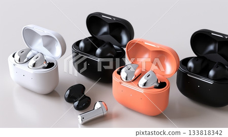無線耳機，擁有多種顏色和3D立體造型。 133818342