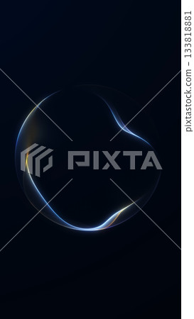 Soft yellow and blue minimal sphere with smooth gradient lines and gentle futuristic light. Clean modern abstract circle shape with elegant glowing accents on dark background. Soft yellow and blue minimal sphere with smooth gradient lines and gentle futuristic light. Clean modern abstract circle shape with elegant glowing accents on dark background. 133818881