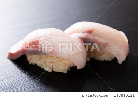 Delicious winter yellowtail nigiri sushi Delicious winter yellowtail nigiri sushi 133819121
