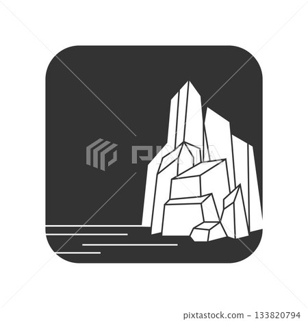 Iceberg logo icon design 133820794