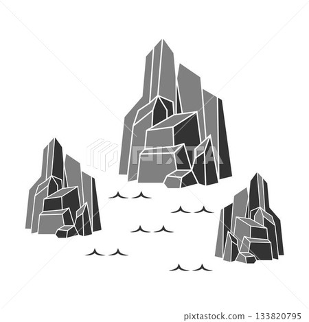 Iceberg logo icon design Iceberg logo icon design 133820795