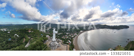 Panorama aerial cityscape of San Juan del sur 133821031