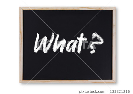 What word in chalk on chalkboard 133821216