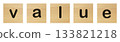 value word with wood blocks 133821218