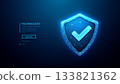 Cyber security concept. Cyber shield technology safeguarding digital data  133821362