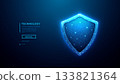 Cyber security concept. Digital shield icon. Cyber protection elements 133821364