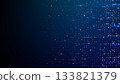Blue digital background with pixel grid pattern 133821379