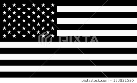 USA flag black and white background USA flag black and white background 133821580