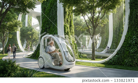 Man in Green Taxi 133821971