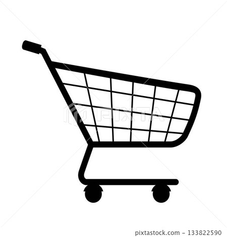 Shopping cart icon. Shop trolley sign. Store basket emblem. Online shop pictogram. Buy button for online store. Flat vector illustration isolated on transparent background Shopping cart icon. Shop trolley sign. Store basket emblem. Online shop pictogram. Buy button for online store. Flat vector illustration isolated on transparent background 133822590