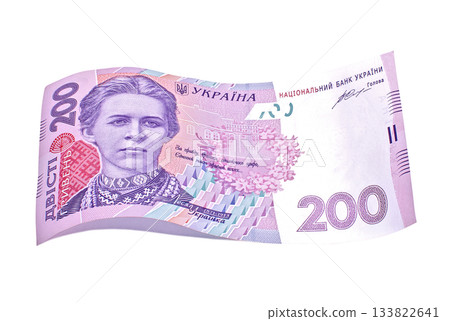 Banknote of two hundred Ukrainian hryvnias Banknote of two hundred Ukrainian hryvnias 133822641