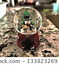 Snowman in a snow globe 133823269