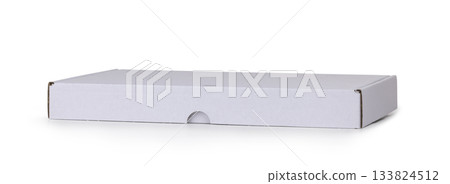 Die-cut carton flat box on white Die-cut carton flat box on white 133824512