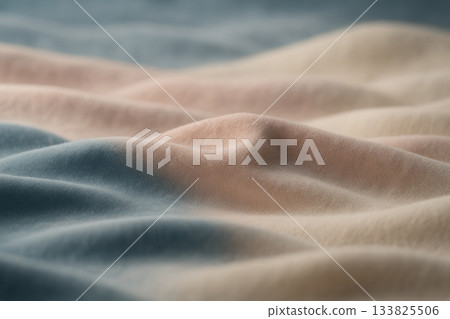 Pastel Fabric Waves Creating Soft Cozy Minimal Background 133825506