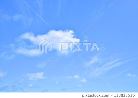 New Zealand Sky Replacement One White Cloud on Blue Sky New Zealand Sky Replacement One White Cloud on Blue Sky 133825530