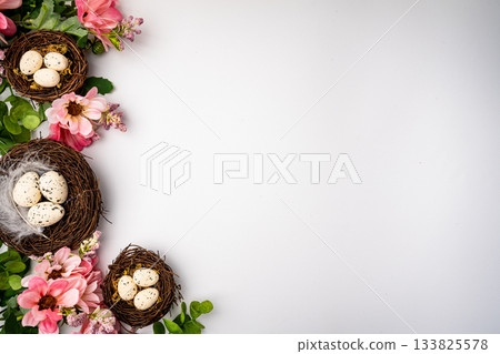 Happy Easter concept with easter eggs 133825578