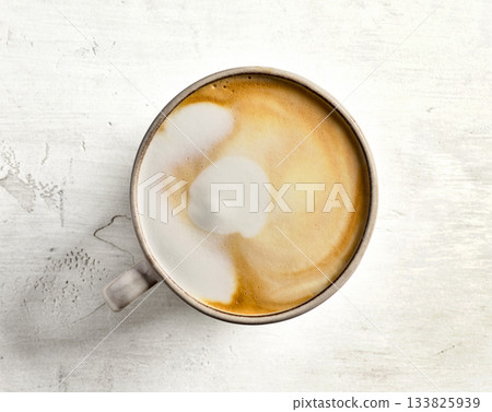cup of homemade cappuccino coffee 133825939
