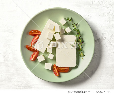 plate of fresh greek cheese plate of fresh greek cheese 133825940