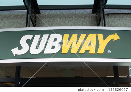 Seattle, Washington, USA - July 26, 2024: Subway brand logo. Logo trademark brand of restaurant chain named Subway. Logotype of Subway. Fast food restaurant Subway Seattle, Washington, USA - July 26, 2024: Subway brand logo. Logo trademark brand of restaurant chain named Subway. Logotype of Subway. Fast food restaurant Subway 133826057