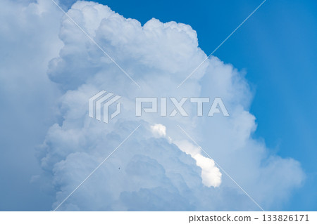 Sky with clouds. Cloudy skyscape background. Cloudscape sky background. Cloud in the sky. Background with cloud. Gloomy sky with overcast clouds. Skyscape and cloudscape. Gentle light 133826171