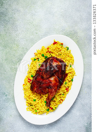 kabsa, rice with chicken, Saudi Arabian dish, national dish, homemade, no people, kabsa, rice with chicken, Saudi Arabian dish, national dish, homemade, no people, 133826371