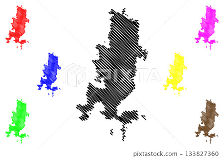 Caprera island (Sardinia, Italian Republic, Italy, Maddalena archipelago) map vector illustration, scribble sketch Caprera map Caprera island (Sardinia, Italian Republic, Italy, Maddalena archipelago) map vector illustration, scribble sketch Caprera map 133827360