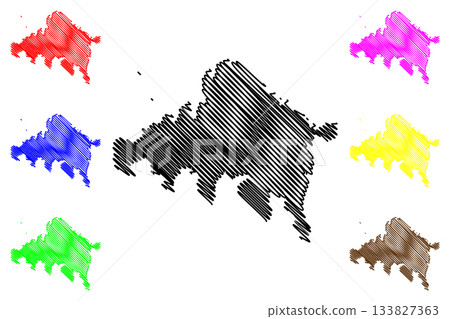 Dia island (Hellenic Republic, Greece, Greek island, Cretan Archipelago) map vector illustration, scribble sketch Ntia map Dia island (Hellenic Republic, Greece, Greek island, Cretan Archipelago) map vector illustration, scribble sketch Ntia map 133827363