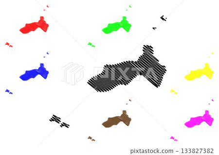 Galite Islands (Republic of Tunisia, archipelago) map vector illustration, scribble sketch La Galite map Galite Islands (Republic of Tunisia, archipelago) map vector illustration, scribble sketch La Galite map 133827382