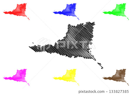 Gyaros island (Hellenic Republic, Greece, Cyclades Archipelago) map vector illustration, scribble sketch Gioura map Gyaros island (Hellenic Republic, Greece, Cyclades Archipelago) map vector illustration, scribble sketch Gioura map 133827385