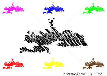Levitha island (Hellenic Republic, Greece, Greek island, Dodecanese Archipelago) map vector illustration, scribble sketch Lebinthus or Lebinthos map Levitha island (Hellenic Republic, Greece, Greek island, Dodecanese Archipelago) map vector illustration, scribble sketch Lebinthus or Lebinthos map 133827555