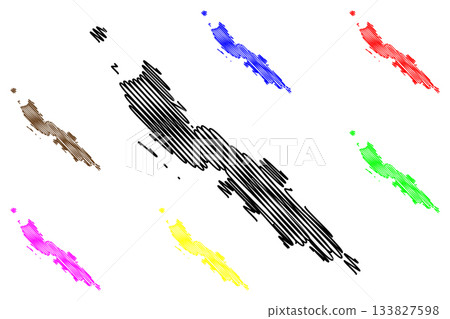 Premuda island (Republic of Croatia, Adriatic Sea, Zadar Archipelago) map vector illustration, scribble sketch Premuda map Premuda island (Republic of Croatia, Adriatic Sea, Zadar Archipelago) map vector illustration, scribble sketch Premuda map 133827598