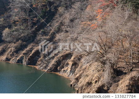 Shiobara Valley in late autumn as seen from the promenade Shiobara Valley in late autumn as seen from the promenade 133827784
