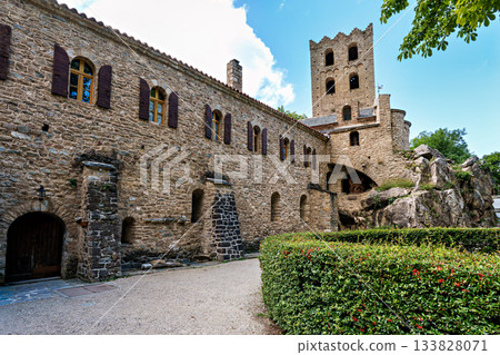 Abbey of Saint Martin du Canigou. Pyrenees-Orientales department in France, founded by monks of the Benedictine order Abbey of Saint Martin du Canigou. Pyrenees-Orientales department in France, founded by monks of the Benedictine order 133828071